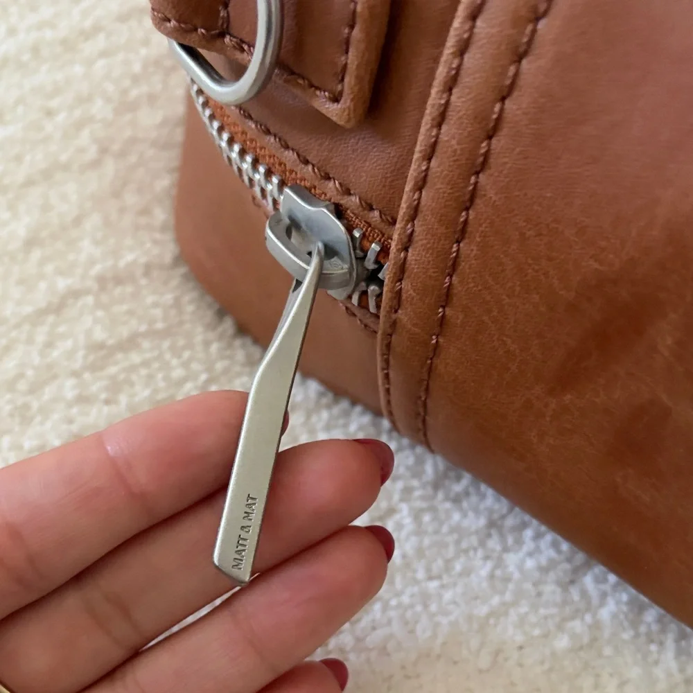 Vegan Leather Tote Bag in Brown